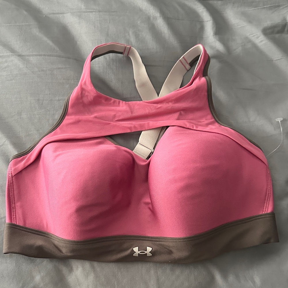 Under Armour Pink and Brown Sports Bra